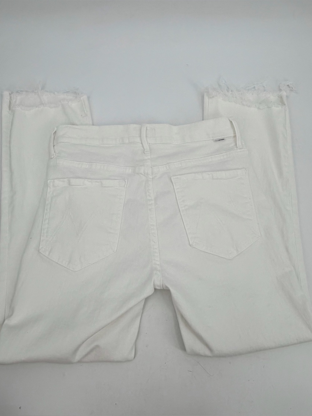 Mother Jeans Women’s 30 White Denim the Insider Crop Step Fray 1157-753 26” - Picture 13 of 13